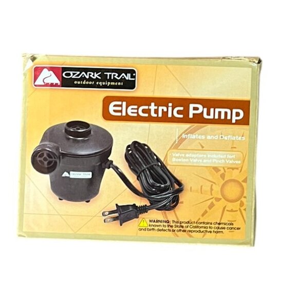 Ozark Trail Handheld Portable Electric Pump AC 120V w/3 Valve Adaptors - Picture 9 of 9